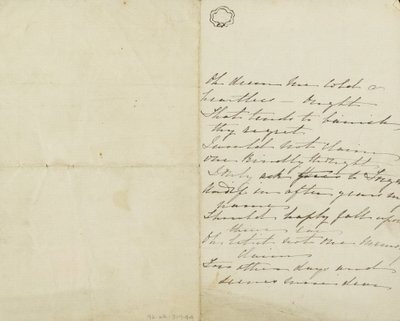 Letter or Poem by Unbekannt Unbekannt